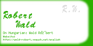 robert wald business card